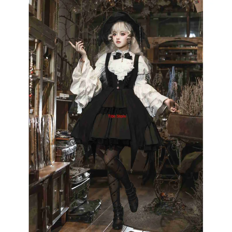 

Morning Glory Witch Dark Gothic Lolita Magic Lolita Dress Halloween Witch Costume Dress