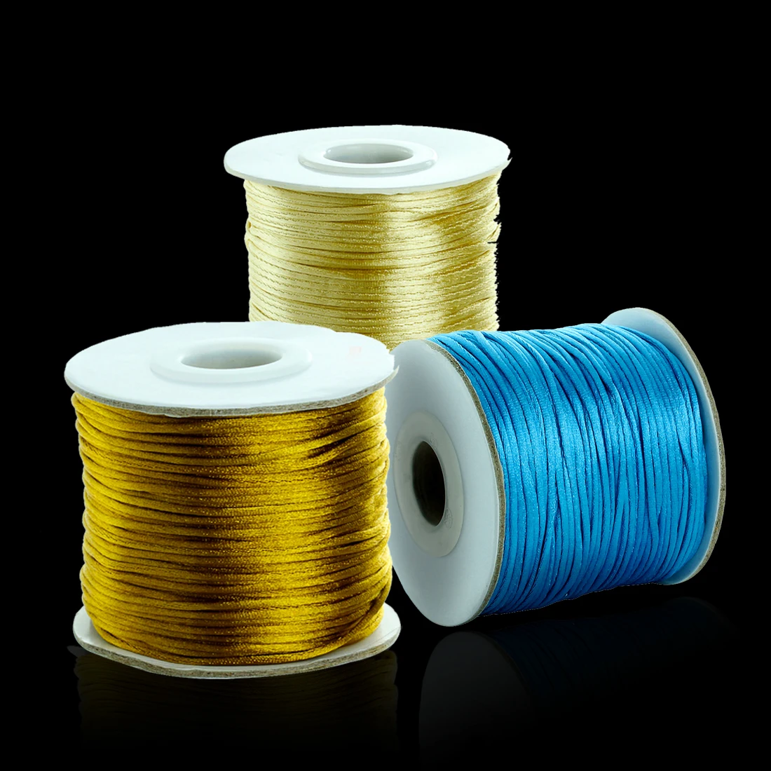 80Yards/Lot 1.5mm Nylon Thread String Colorful Satin Cords For Ornament Making DIY Crafts Material Clothing Finding Accesso