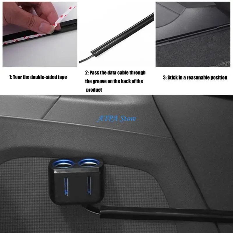 

U13C Car Wire Hider Protect Against Moisture for Chargers Data Cable Sleeve