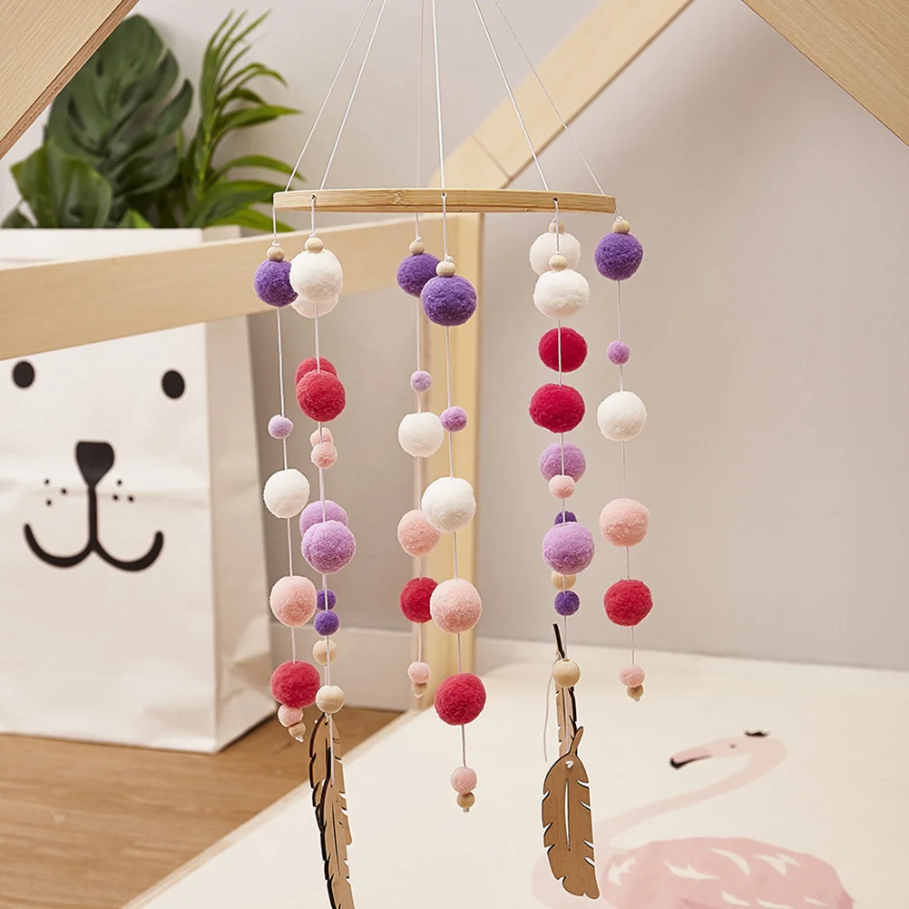 

1Pcs Wind Chime Wall Decor Hairball String Pendant Minimalist Hanging Ornament for Home Living Room Bedroom Dorm Nordic Ethnic