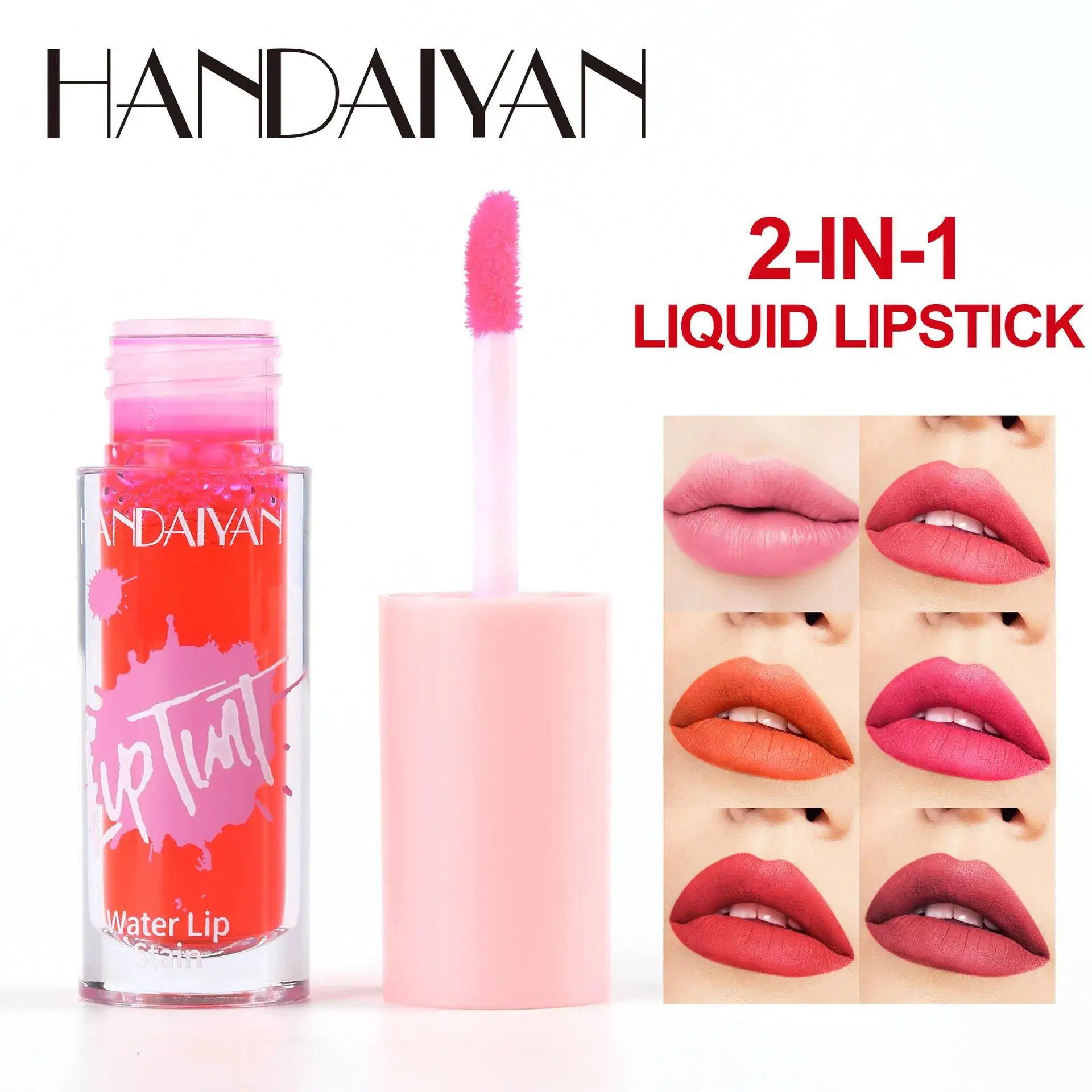 Glossy Multi Use Lip Stain 6 สี Long Lasting Cheek Tint Moisturizing Blush แต่งหน้าเครื่องสําอางค์ Lip Gloss Dye