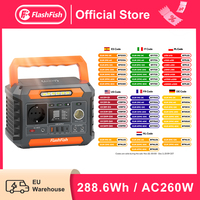 FF FlashFish UPS Portable Power Station 260W AC Solar Generator 288.6Wh Lithium Batteries Lighting Power Supply Outdoor Battery