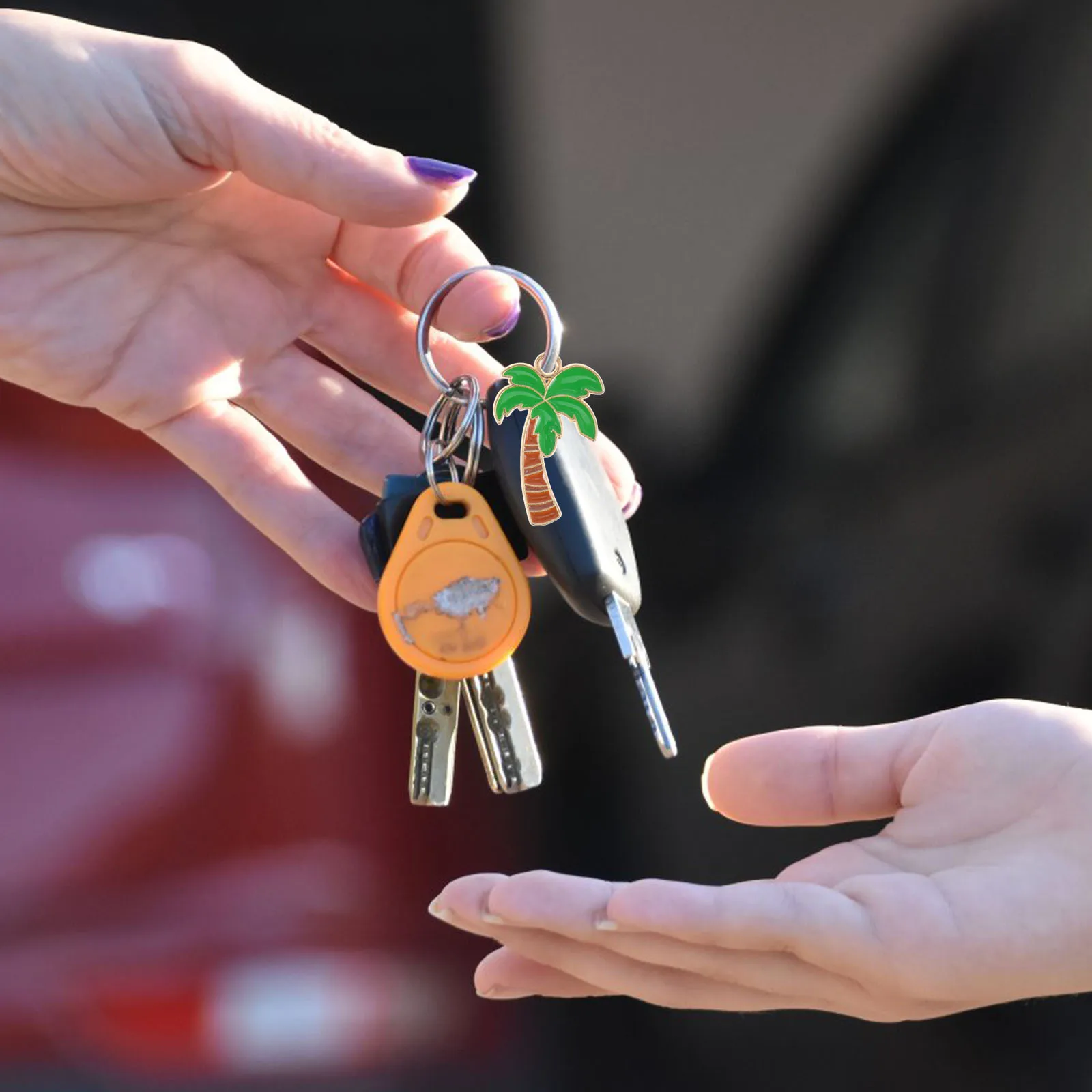 10Pcs Coconuts Tree Charms DIY Tropical Jewelry Accessories Palm Pendants Beads for Summer Bracelets Necklaces Crafting