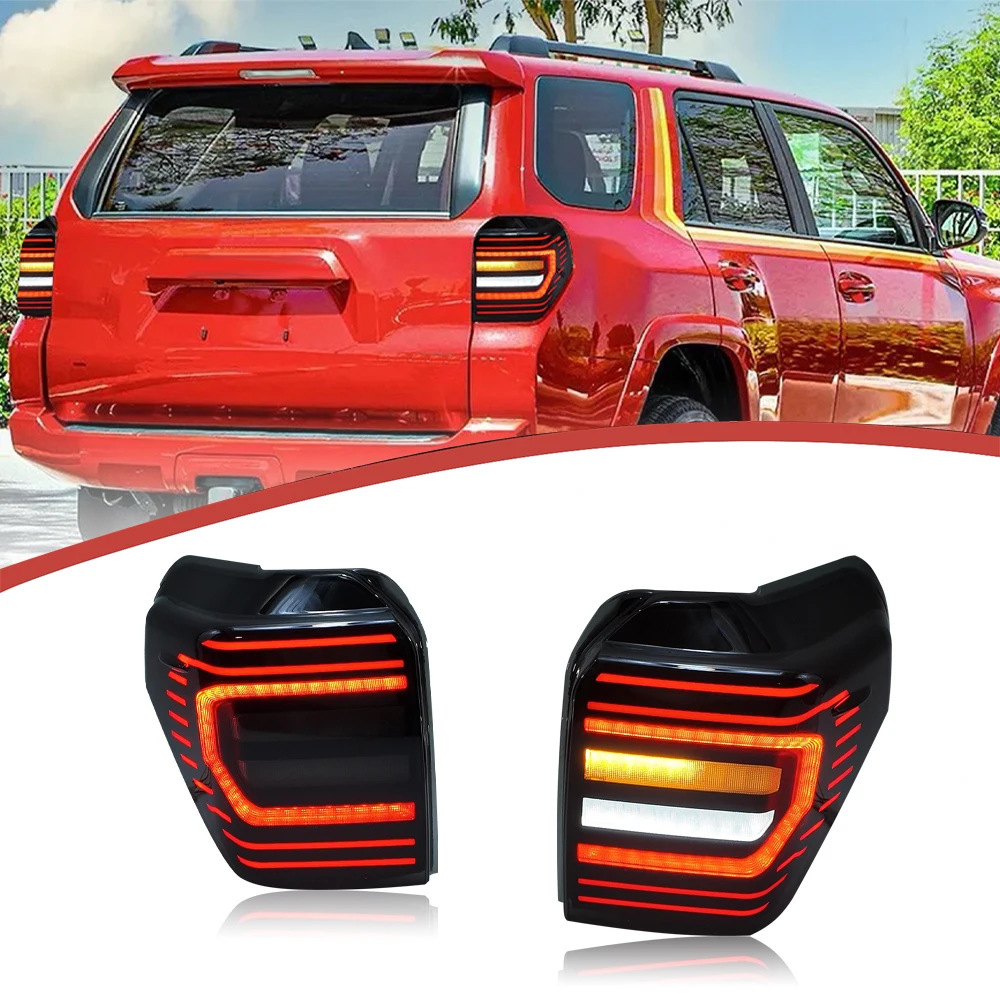 

For Toyota 4Runner 4 Runner TRD Pro 5th Gen 2010-2023 N280 Smoke LED Taillights Taillamp Rearview Tail Light Rear Lamp