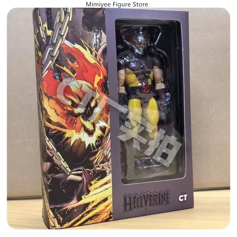 

X-MEN Росомаха Призрак Райдер Коричневый Костюм Воин Шарнирный Шарнир ПВХ Фигурка Статуя Украшение Рабочего Стола Подарок ​