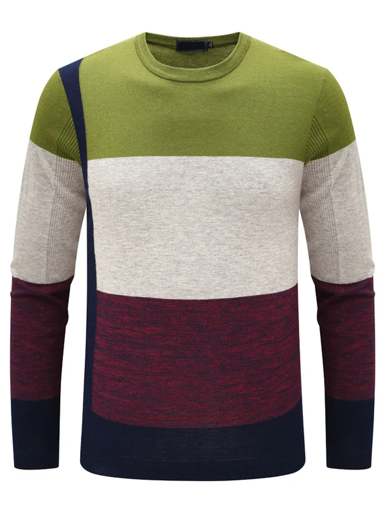 الرجال سترة صوفية S339 جولة Ne عارضة مريحة مطاطا Busin عارضة محبوك طويل Sve الدافئة Faion الحضرية Sle