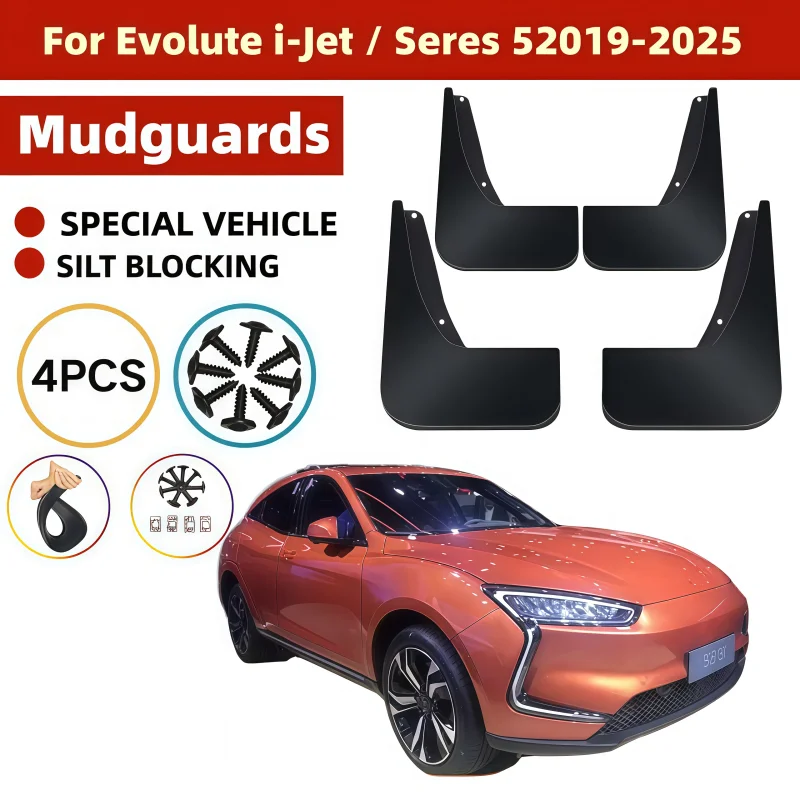 Guardabarros para Evolute i-Jet DFSK Seres 5 SF5 A5 NWTN One 2019~2025, Protectores Contra Salpicaduras, Accesorios para Autos