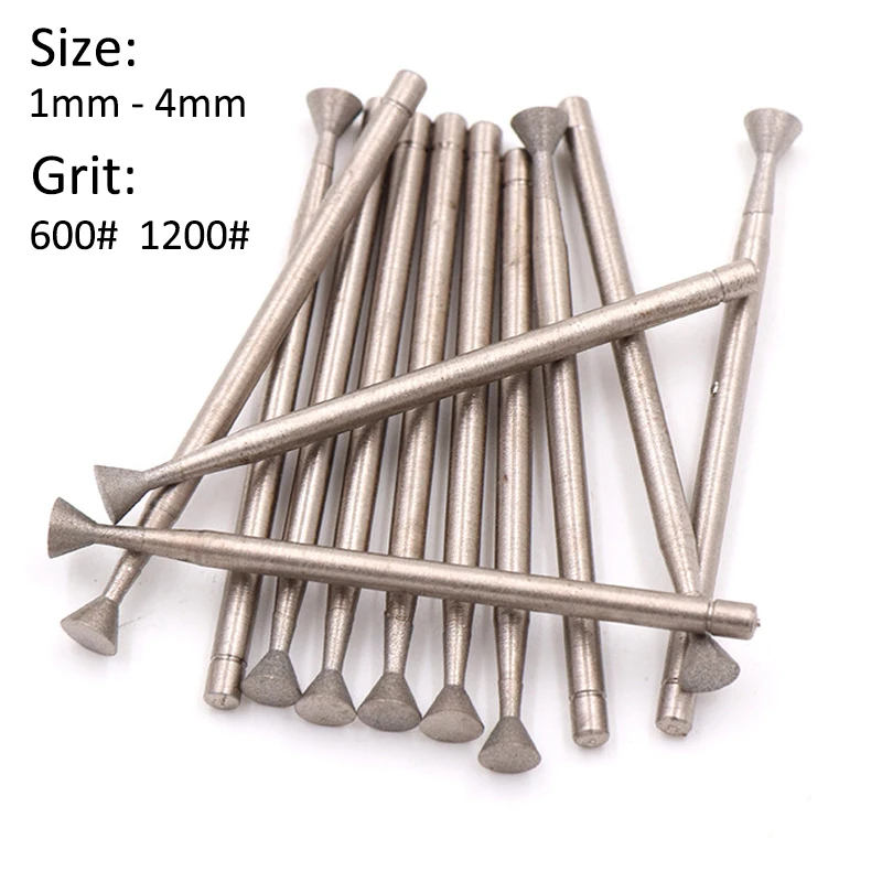 

5pcs 1~4mm T-shaped Diamond Grinding Head 2.35mm Shank Drill Bits Burr Polishing Engraving Bit for Dremel Rotary Tools C3 Needle