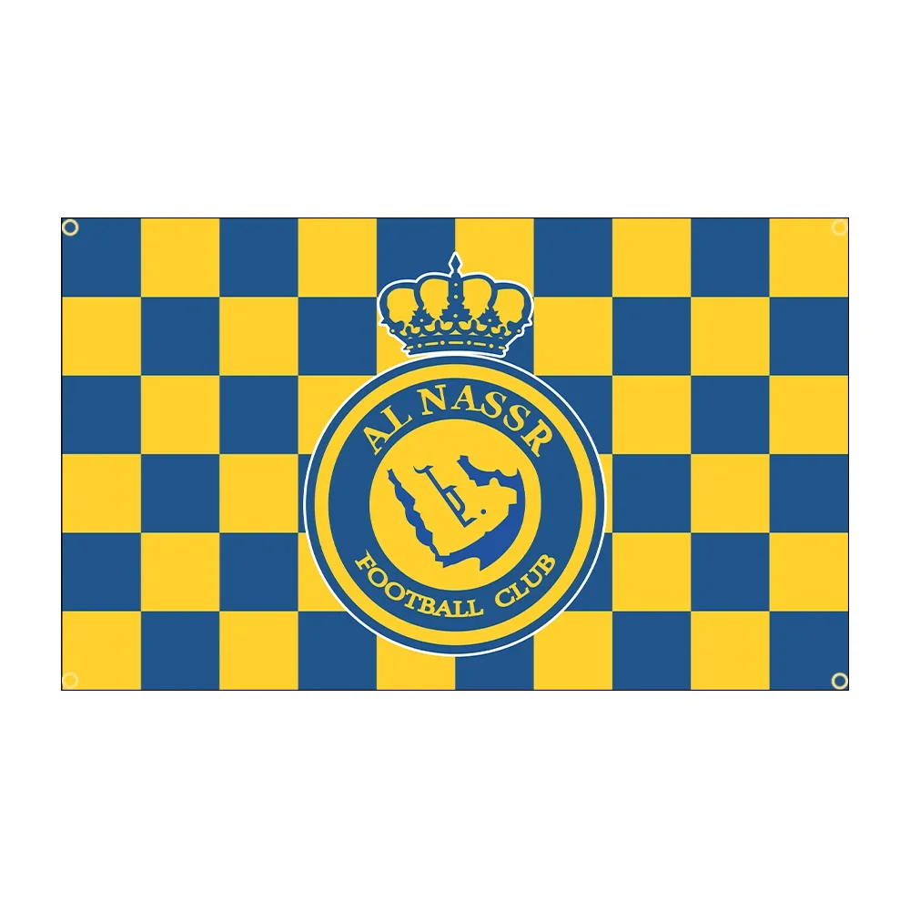 FLAGDOM 90X150CM 3X5Ft Saudi Arabia Riyadh City Football Competition Flag Polyester Printed Football Logo Banner For Decor