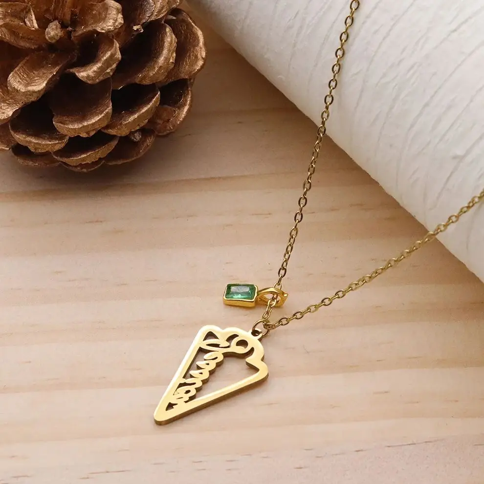 

Ожерелье с подвеской в виде пиццы с именем на заказ от Todorova, из нержавеющей стали, забавное украшение для любителей еды, подарок для него и для нее