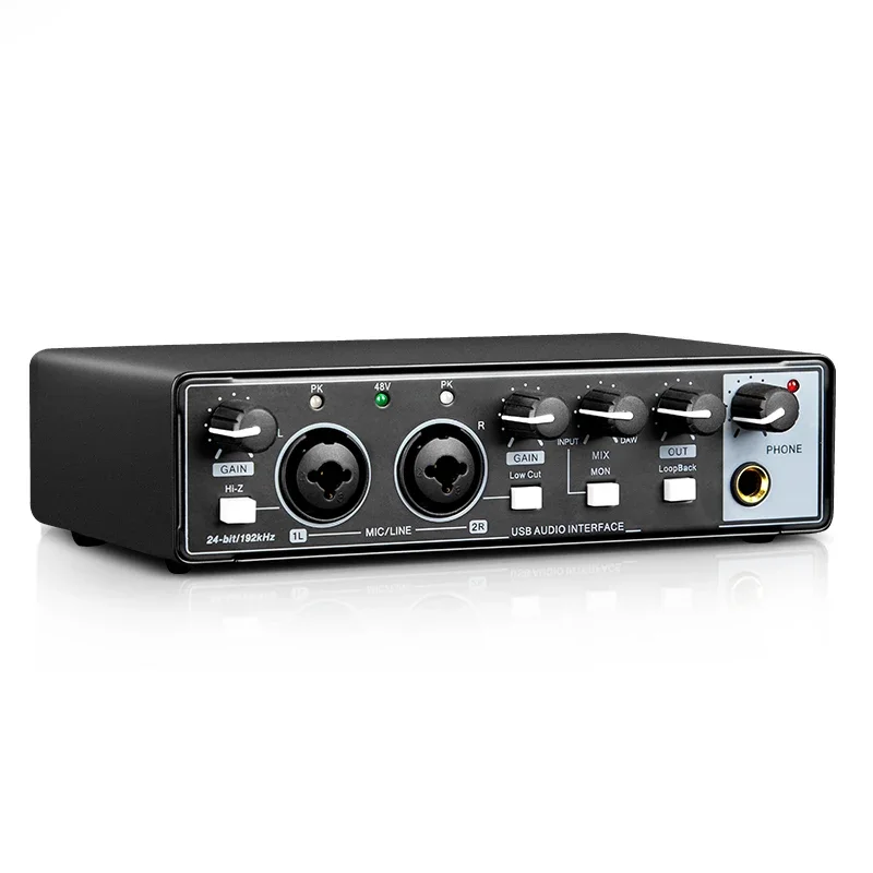 Professional Computer Recording Live Equipment Singing USB External Guitar Audio Studio Sound Card