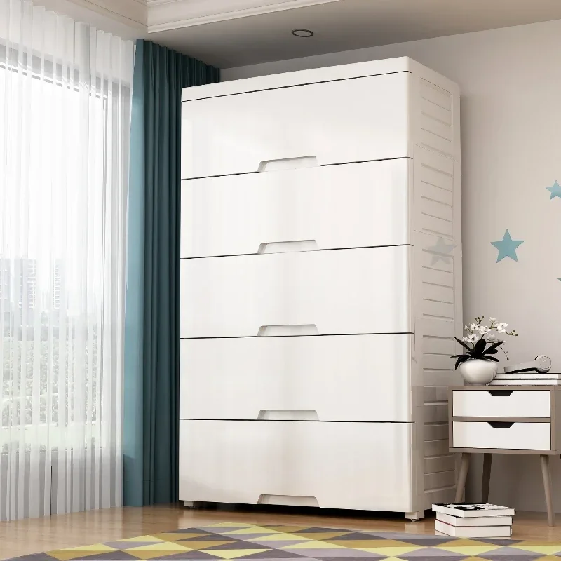 Modern Thickened large drawer storage cabinet Plastic baby simple wardrobe Children's toy sorting storage box Durable