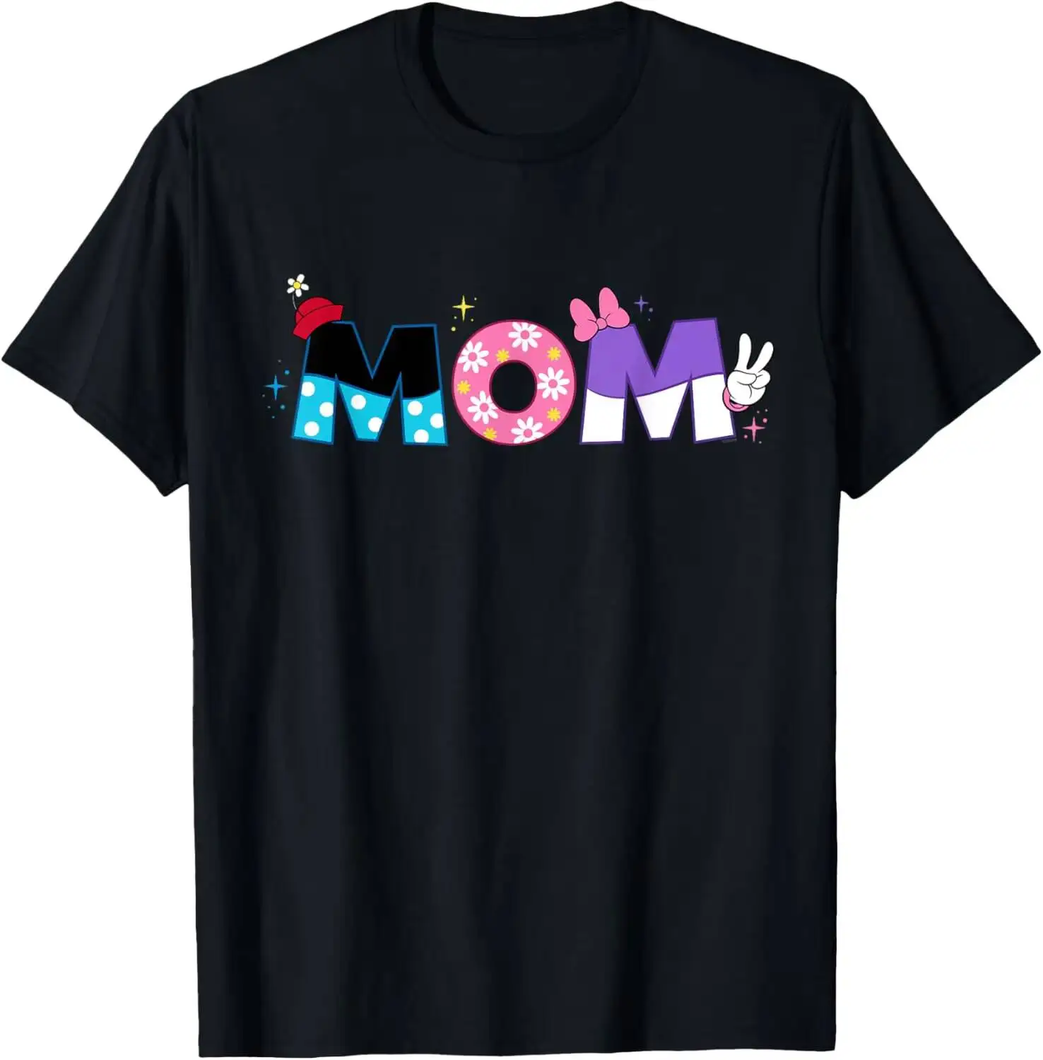 Minnie Mouse And Daisy Duck Mom Mother’S Day Birthday T-Shirt Summer Short-Sleeved Breathable Sweat-Wicking Versatile Fashion