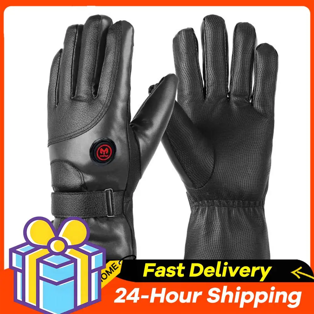 

Waterproof Heating Gloves 3 Temperature Levels Thermal Touchscreen Gloves Cold Weather Gloves for Outdoor Motorcycle Ski Cycling