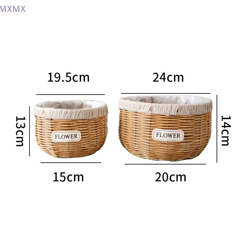 Kreativer gewebter Blumentopf, multifunktionaler Pflanzenkorb, Nachahmung von Rattan, Blumentopf, gewebter Blumenkorb, Heimdekoration