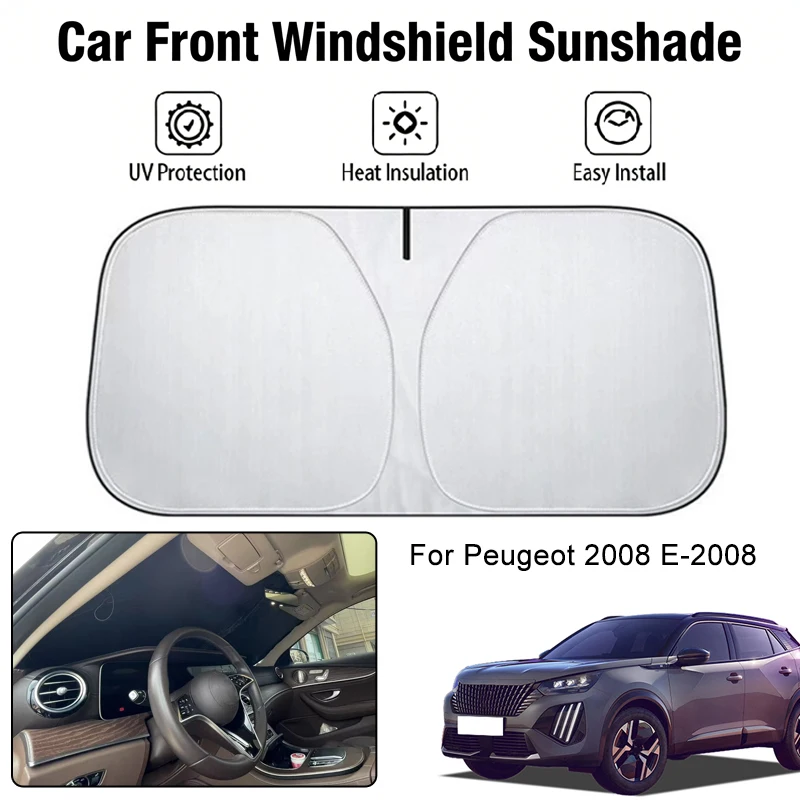 

Car Front Windshield Sunshade Cover For Peugeot 2008 E-2008 UV Block Heat Insulation Auto Interior Sun Protection Accessories