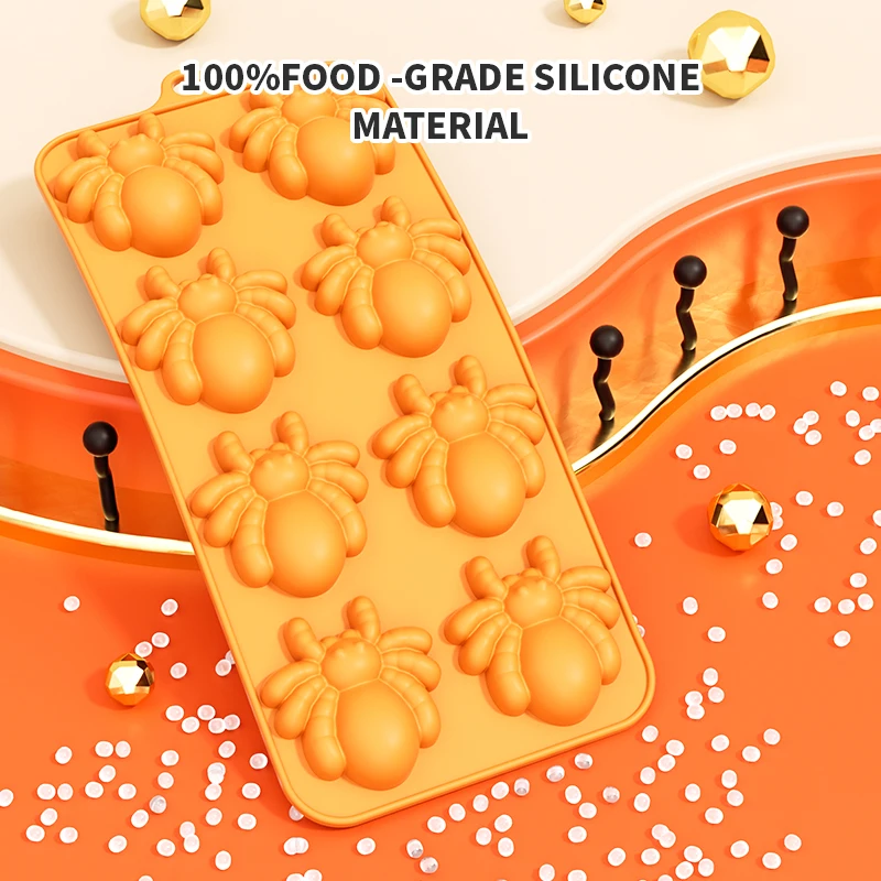 Halloween Chocolate Mold 1 Pack Spider Silicone Candy Molds Halloween Silicone Ice Mold for Jello Candle Soap Halloween Party