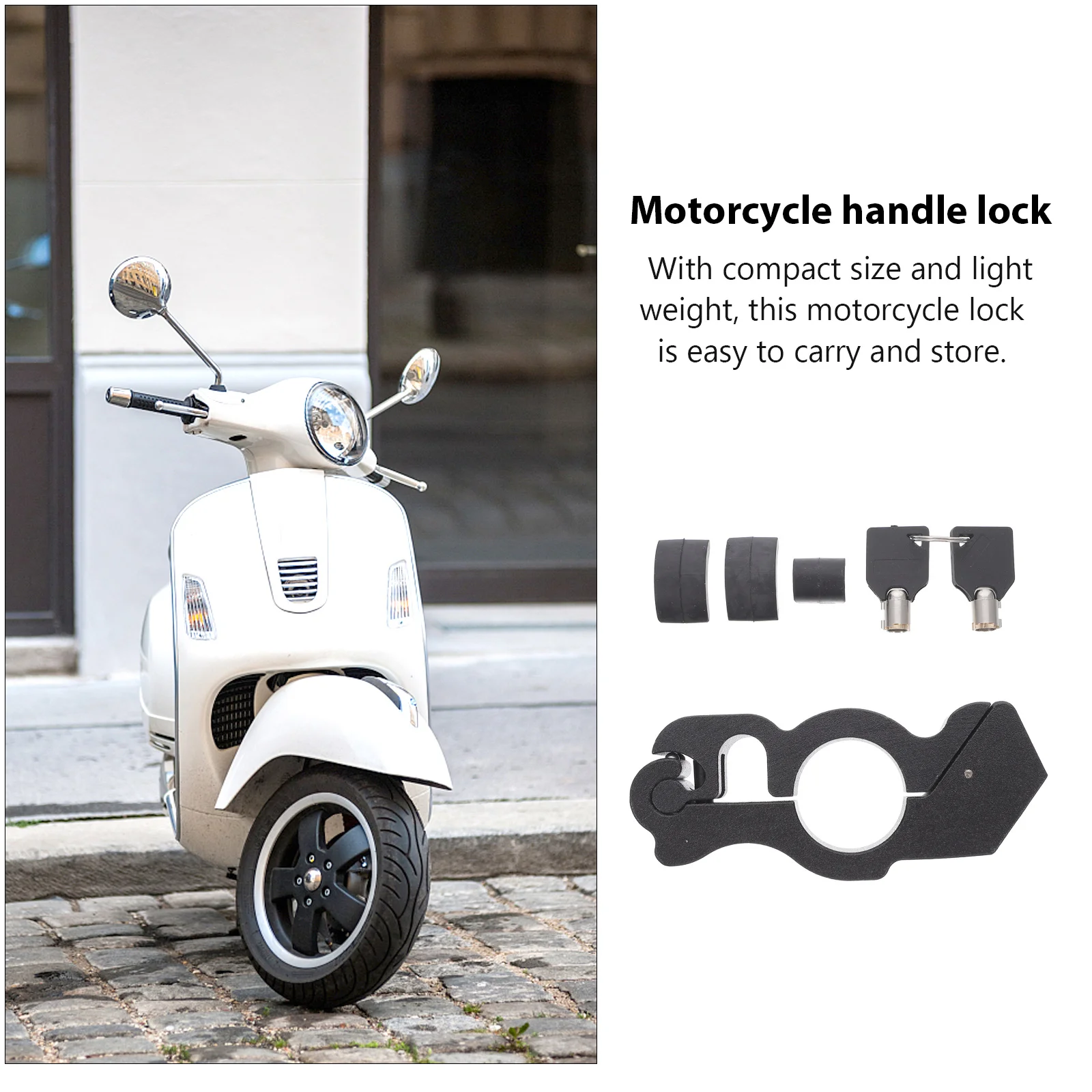 

1 set 1 Set Motorcycle Handlebar Premium Anti-Theft Throttle Brake Lock For Scooter Mopeds Atv Universal Fit Compact Lightweight
