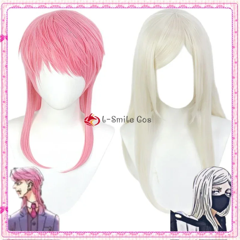 Tokyo Revengers Sanzu Haruchiyo Cosplay Pink Wig Haruchiyo Long Milk Blonde Heat Resistant Fiber Hair Role Play Wig + Wig Cap