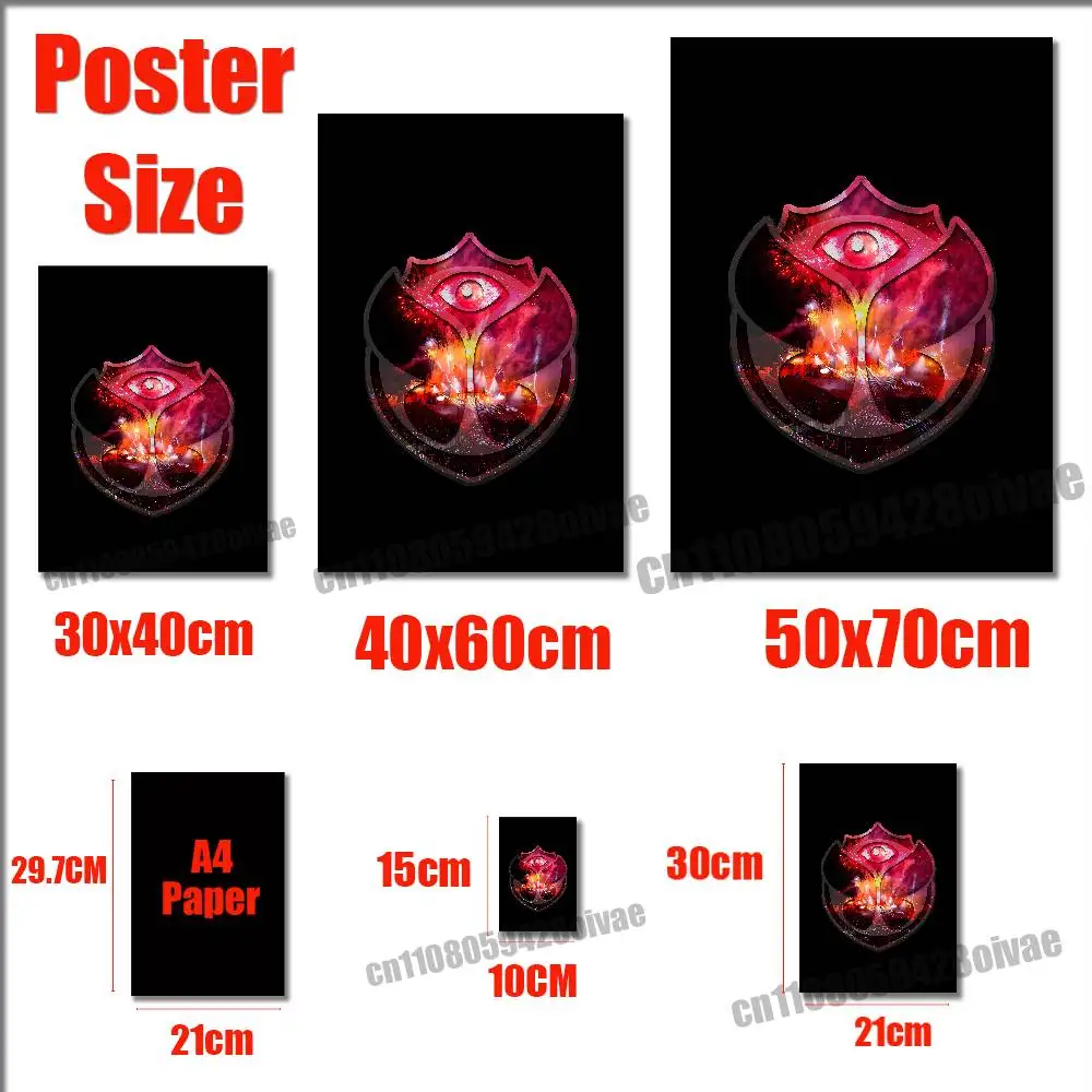 家の装飾に適しています 10x15cm 自己粘着装飾写真ギフト プレイビルケース T-Tomorrowland 音楽ロゴポスターステッカー