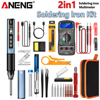 75W Adjustable Electric Soldering Irons Temperature Welding Solder Rework Station Heat Pen Repair kit,XL830L Multimeter Tester
