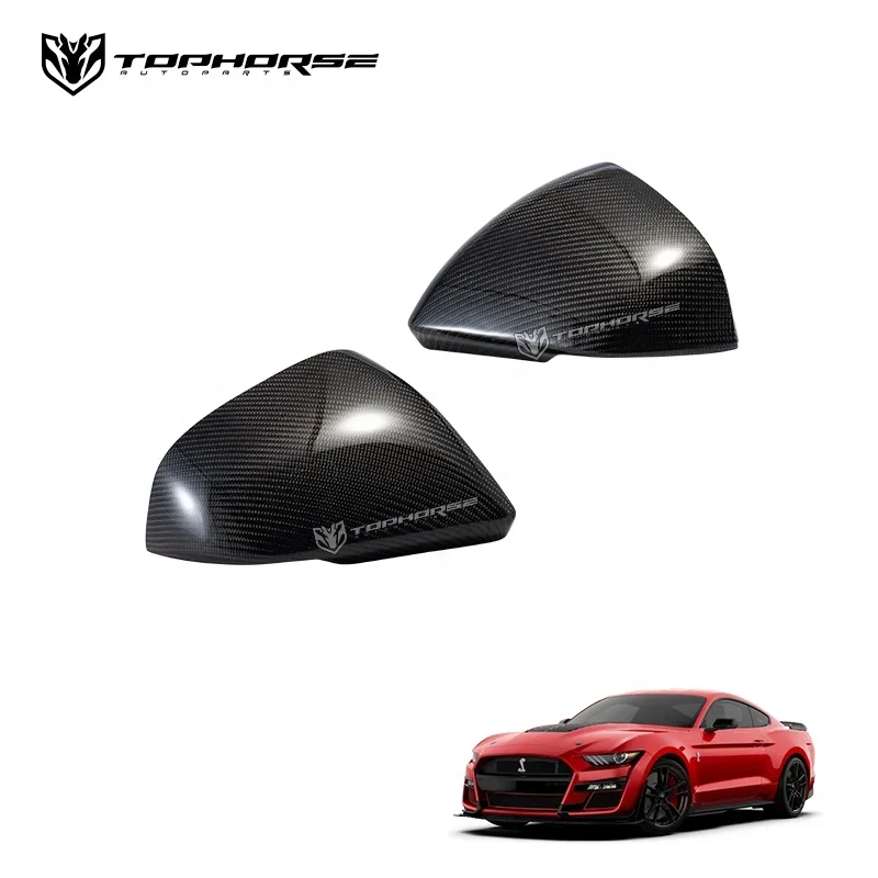 

Hight Quality Carbon Fiber Mirror Cover For For_d Mustang GT350 GT500 Shelby Rearview Mirror Cover Auto Parts Car Mirror