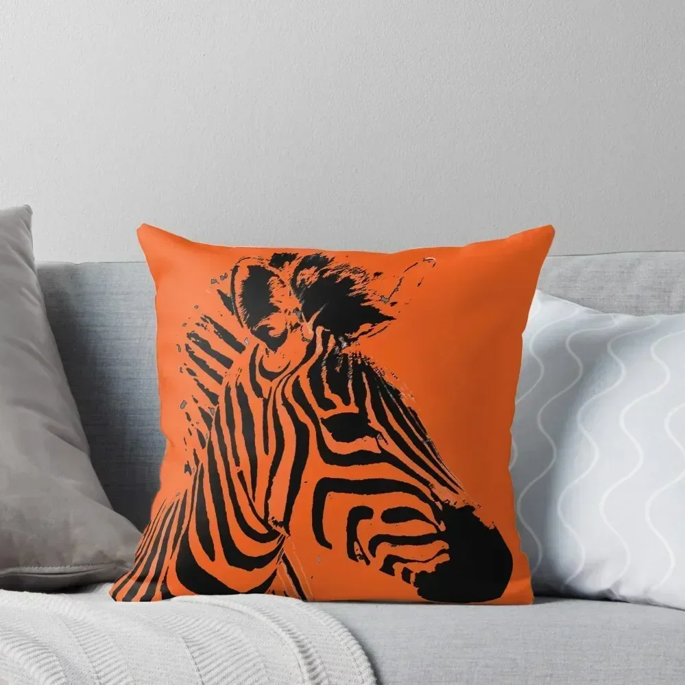 

Orange Zebra Throw Pillow Pillowcase Cushion Sofa Cushions Cover pillow