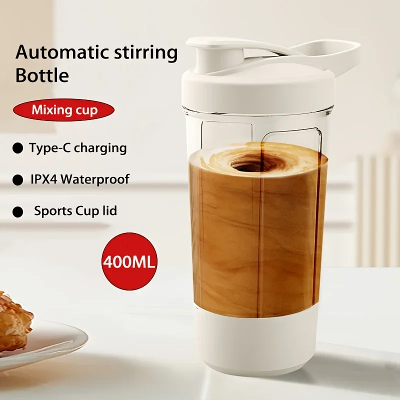 1 Piece/13.53 Oz Portable Charging Electric Stirring Cup Automatic Self Mixing Cup-Sports Cup with Electric Stirring