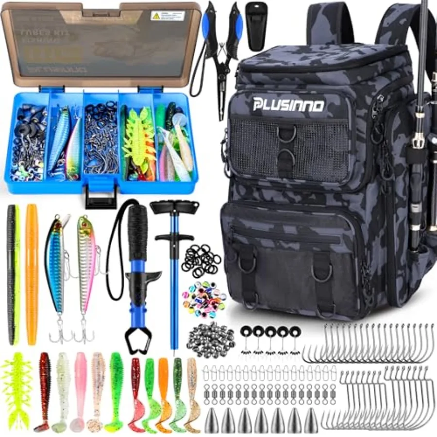 

Fishing Holders Tackle Box, 42L Large Water-resistant Fishing Tackle Bag Store Fishing Gear
