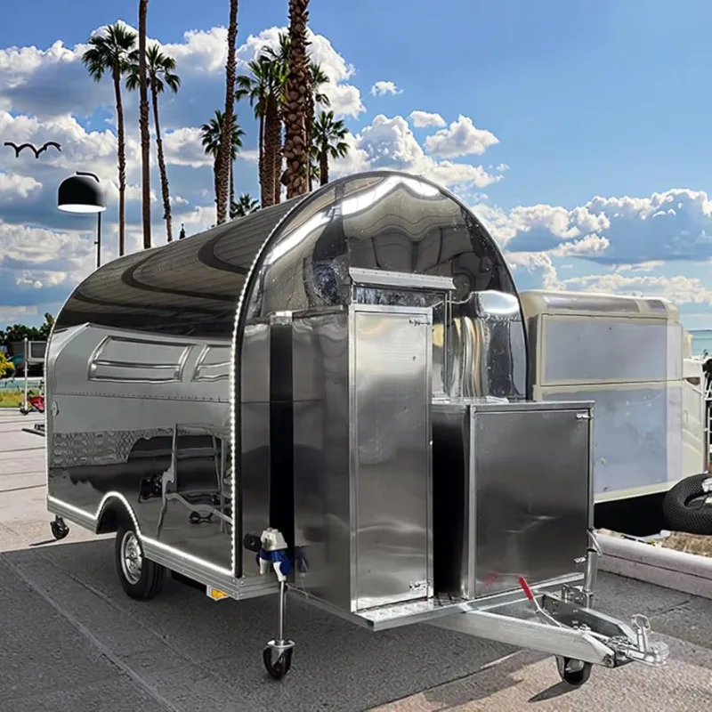 Remolque de Comida Móvil en Venta, Cafetería Móvil, Puesto de Tacos para Catering y Eventos al Aire Libre