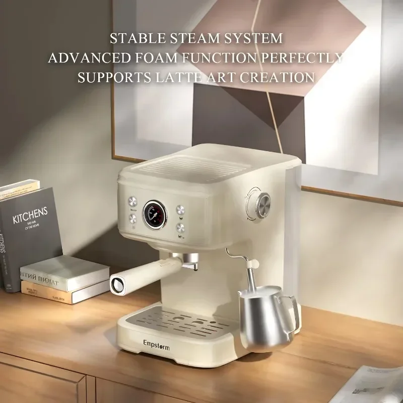 

Visual water tank electric semi-automatic espresso 2-in-1