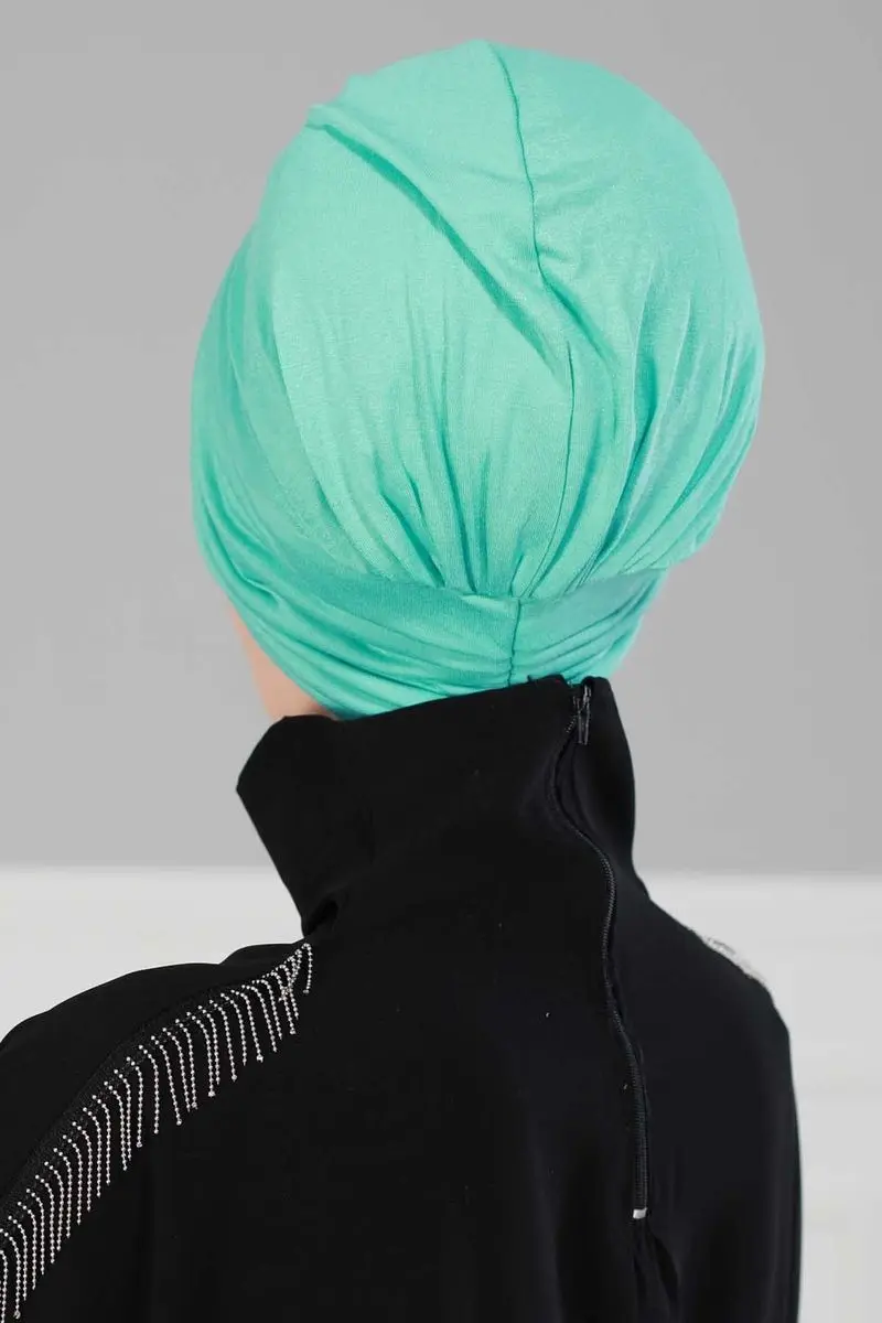 Hueso peinado plisado Turquesa