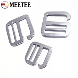2/4/10Pcs Stainless Steel G Ring Hooks Metal Buckles Tri-glide Sliders for Backpack Bags Straps DIY Webbing Hardware Accessories