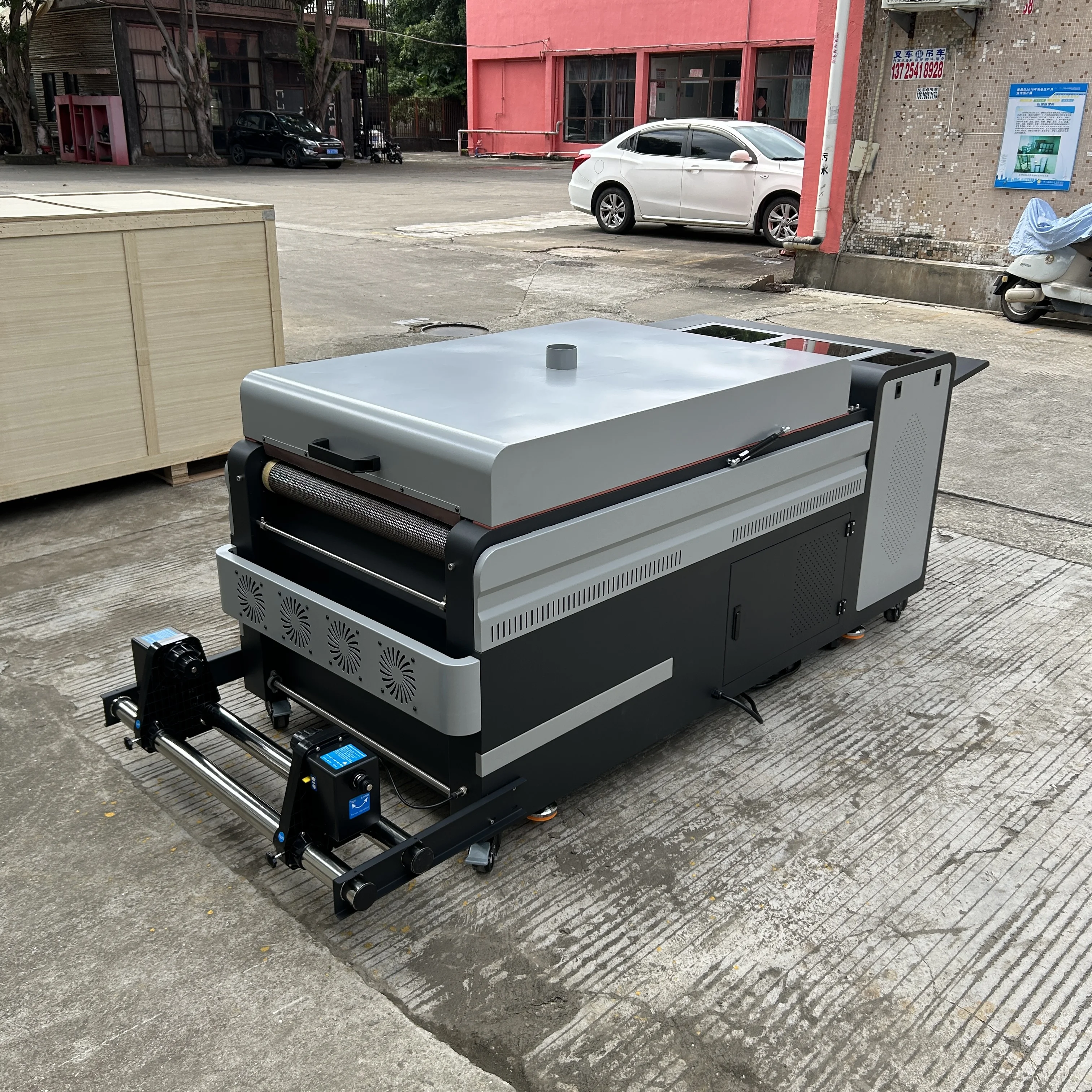 60cm DTF Powder Shaker and Dryer with Auto Powder Recycling Heating and Cooling System