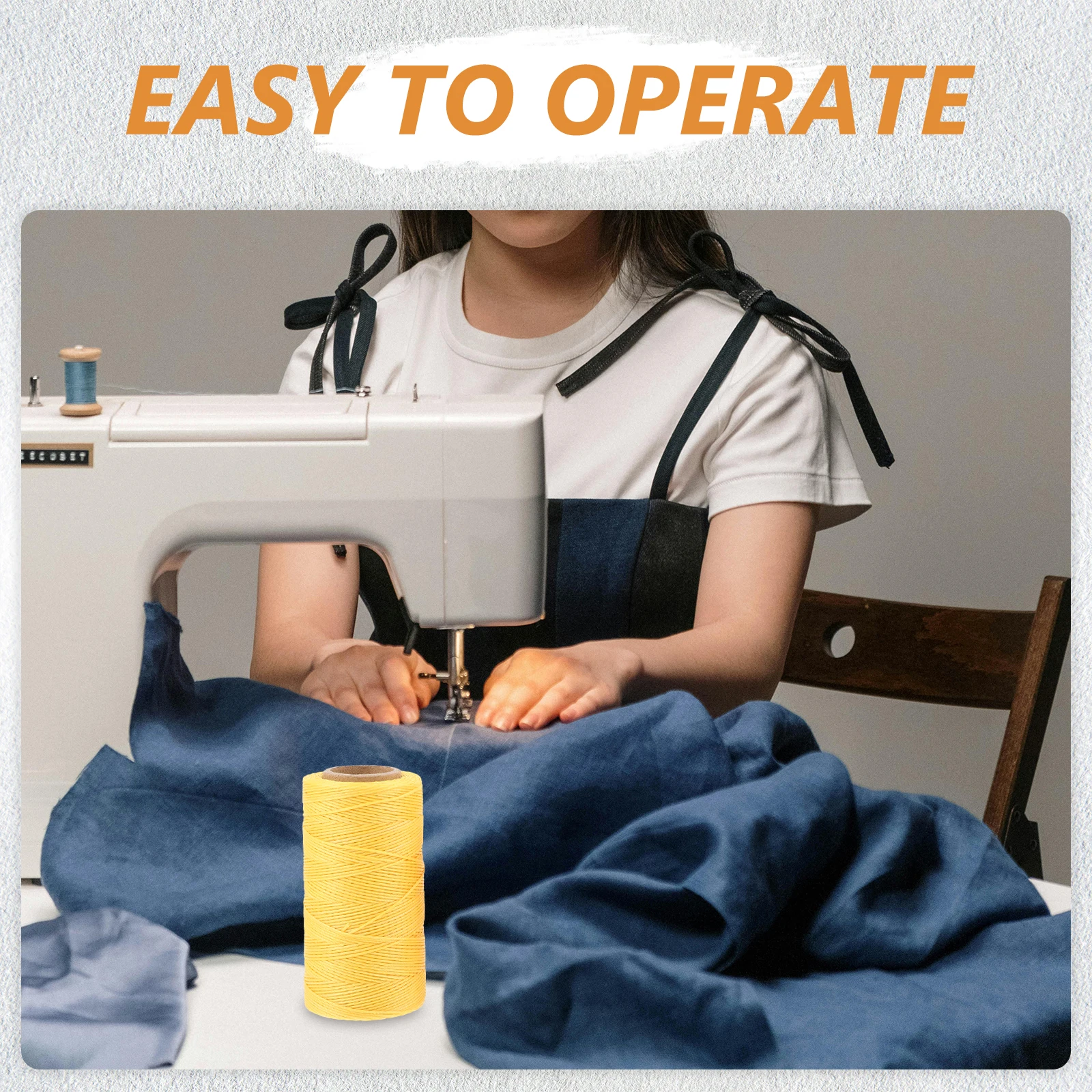 

2 Rolls Waxed Polyester Thread 4#Yellow Colors Practical Durable Sewing Cord Jewelry Making Bracelet Craft DIY Projects