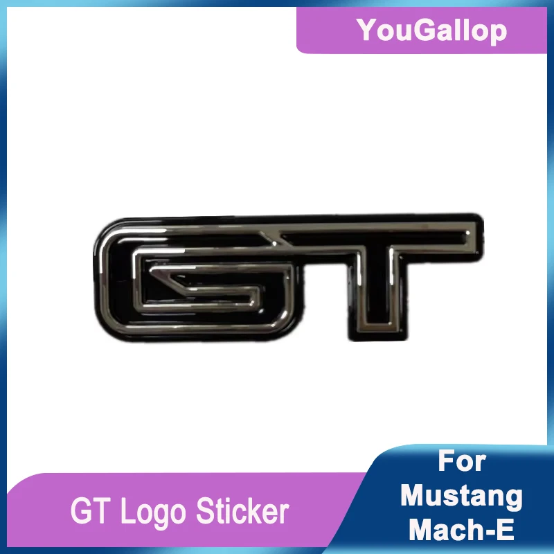 GT Logo Sticker for Ford Mustang Mach-E Door Trunk Gt 3D Letter Zinc Alloy Creative Stickers Car Modification Accessories Mach e