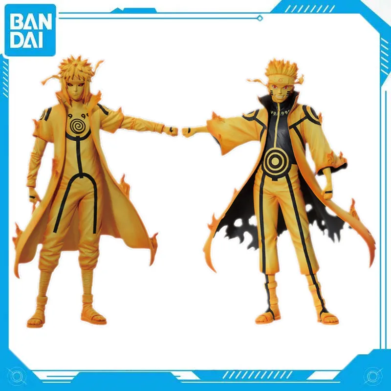 Bandai Genuine Anime Naruto Shippuden Minato Naruto Ichiban Award C Award D Award PVC Character Scene Figure Model Toy Gift