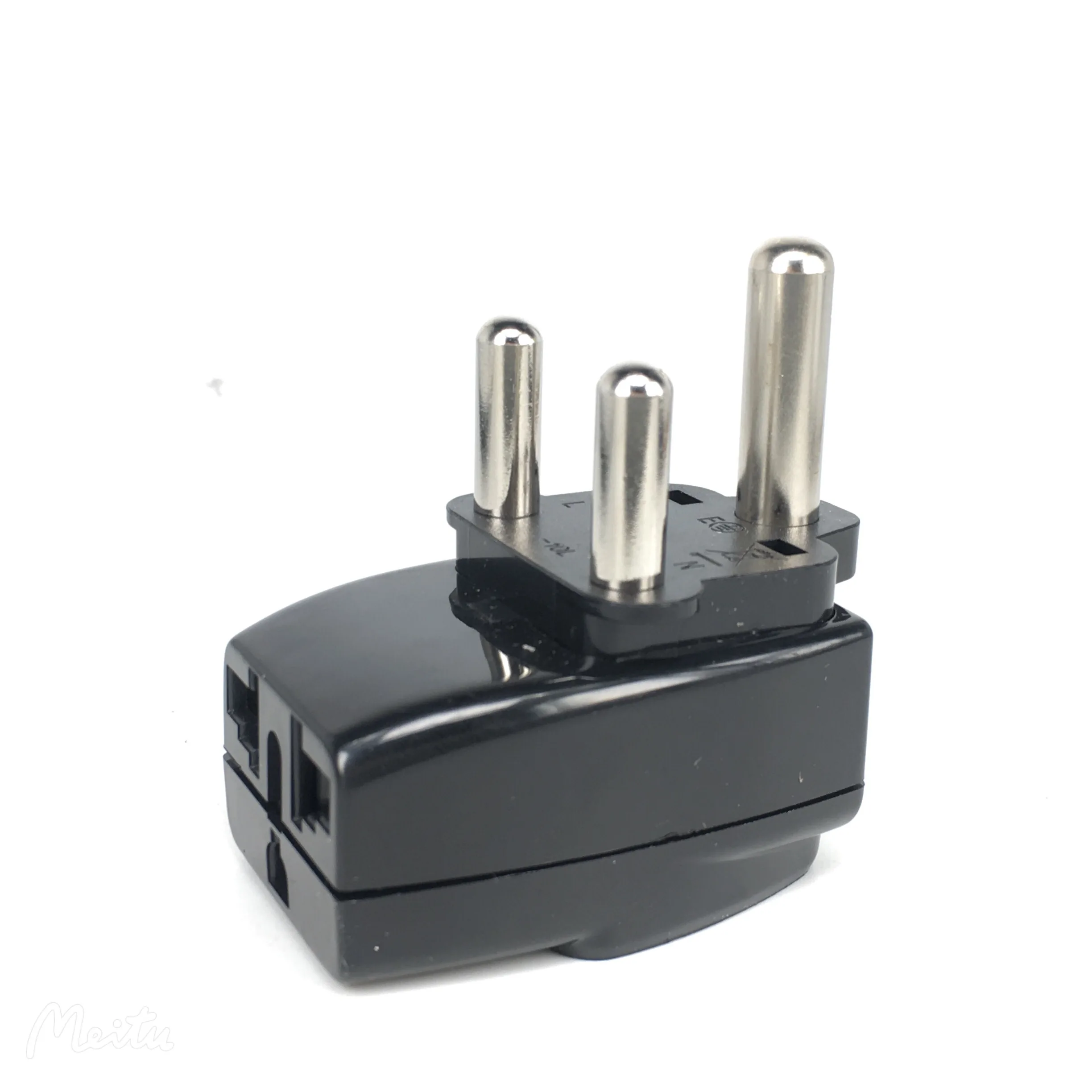 2 in 1 Type M Large 15 amp BS 546, 2 Port Multi Outlet Black Color 1 TO 3 EU AU USA PLUG 16A South Africa Travel Adapte 250V 16A