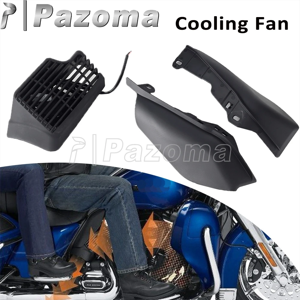 

Motorcycle Cooling Fan For Harley Tri Glide Ultra FLHTCUTG Road Glide FLTRU FLTRK FLHTKSE FLHTCUTGSE Flow Fan Kit Cool Radiator