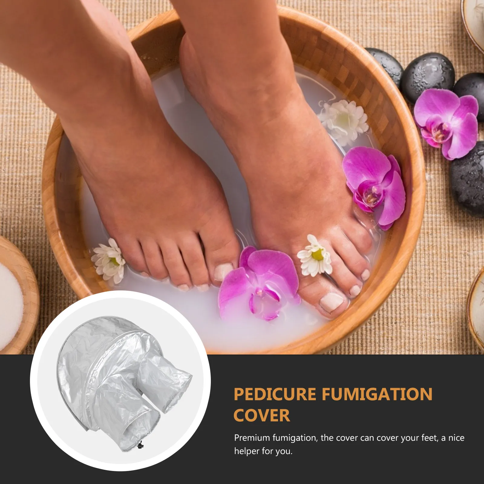 

1Pcs Premium Foot Fumigation Cover Waterproof Fabric Skincare Comfortable Foot Soaking Spa Accessory Pedicure Fumigation Cover