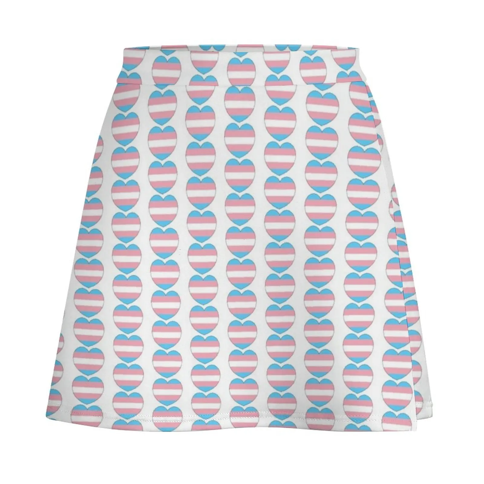 trans heart Mini Skirt Korean clothing mini denim skirt Woman short skirt Mini