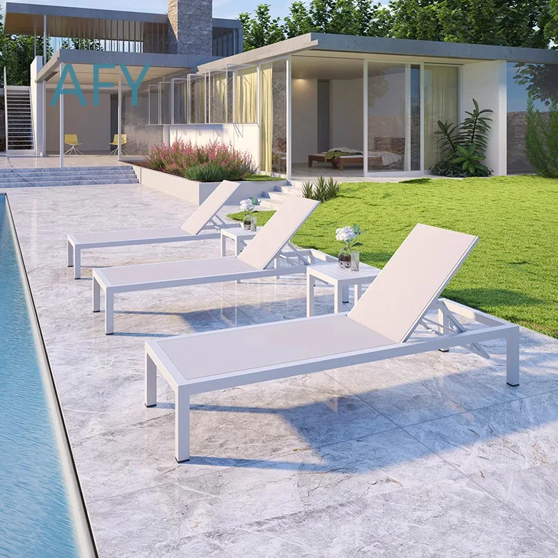 Outdoor Lounge Chair for Garden Villa Courtyard Hot Tub Relaxation Pool Lounger Beach Sand Chair for Outdoor Patio Backyard