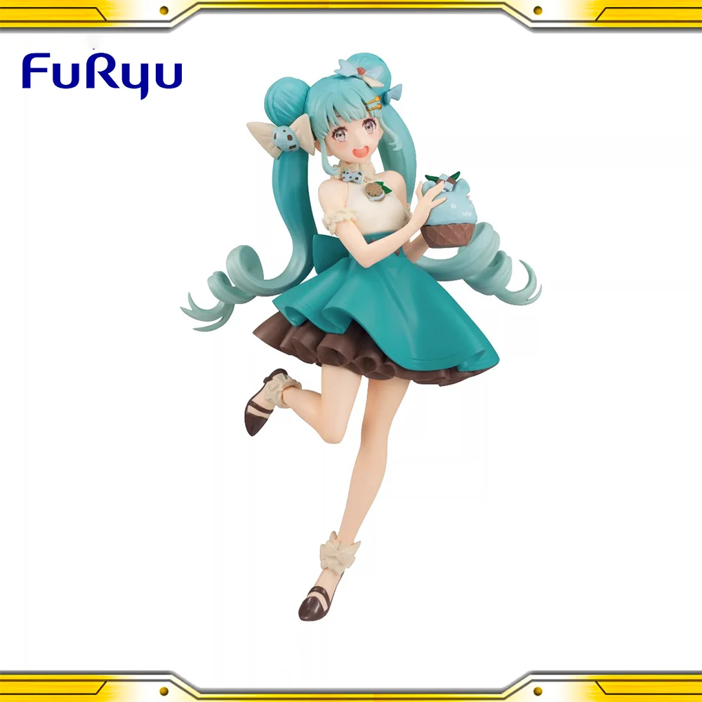 В наличии оригинальный Furyu Hatsune Miku мятный шоколадный десерт серии ПВХ аниме экшн-модель коллекционные предметы подарок
