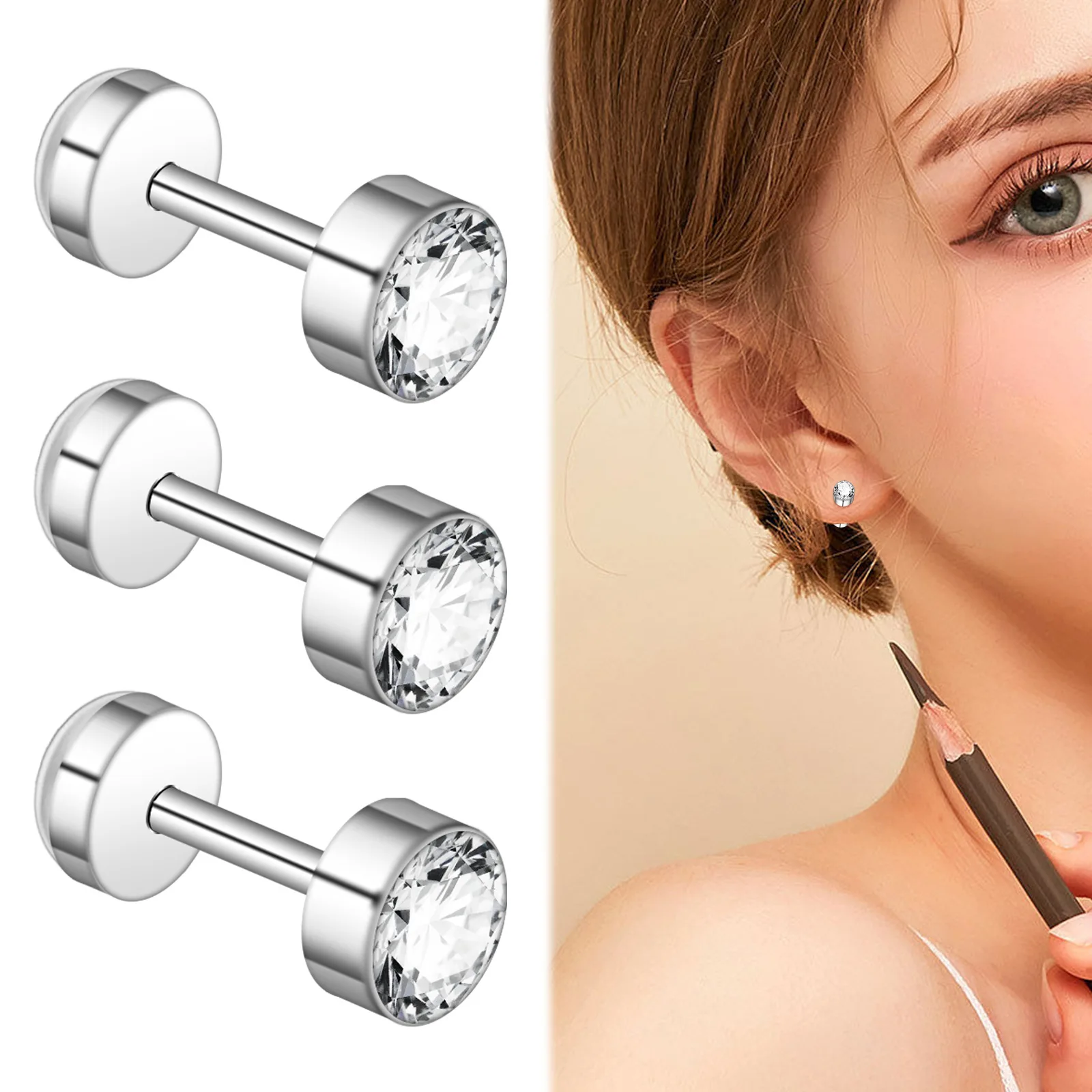 

Серьги из нержавеющей стали, модные украшения для пирсинга