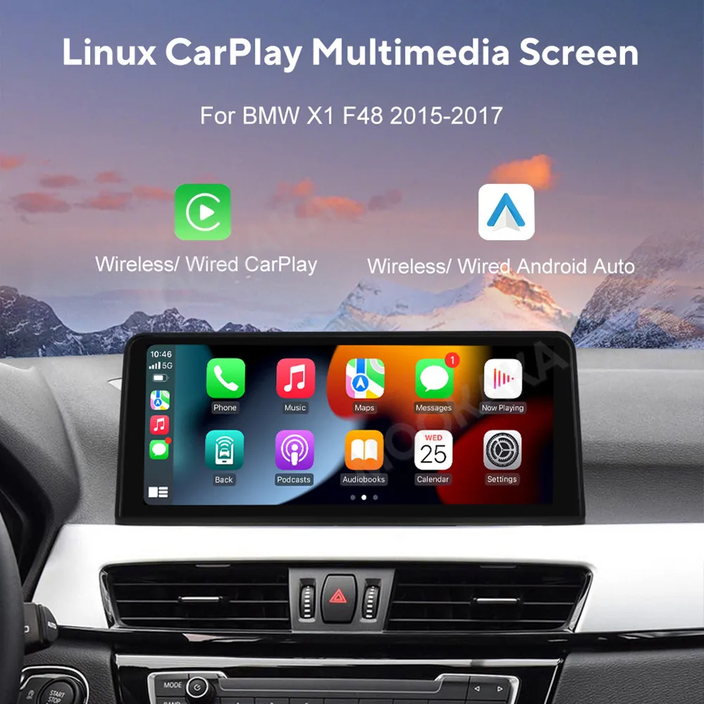 12.3 Inch For BMW X1 F48 2015-2018 Car Radio Multimedia Player Carplay Multimedia Player Car GPS Navigation Auto Stereo