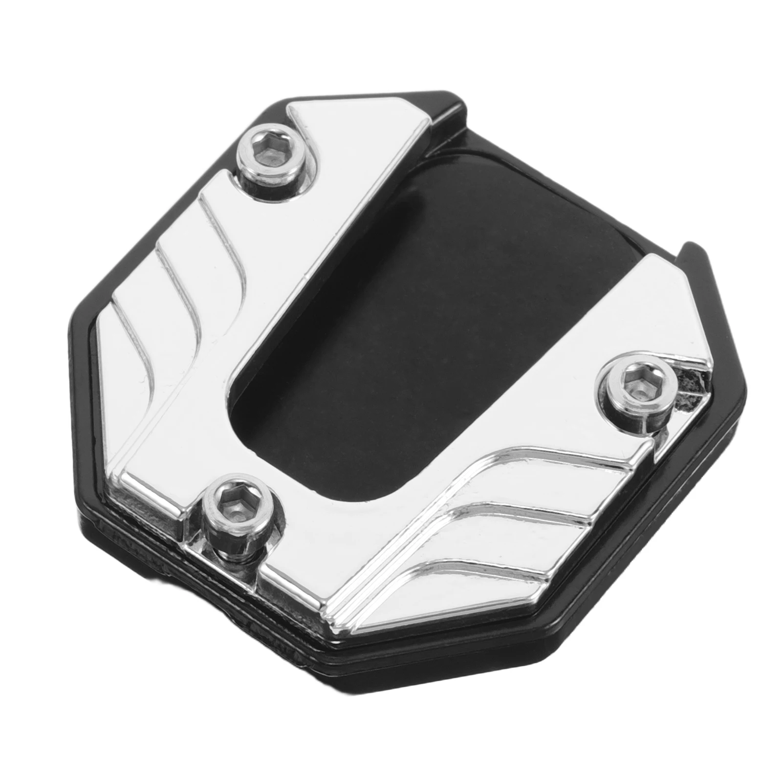 

Aluminum Alloy Motorcycle Anti-Slip Kickstand Enlarged Base Side Stand Plate Extender Foot Peg Pad Scooter Stand Parking Support
