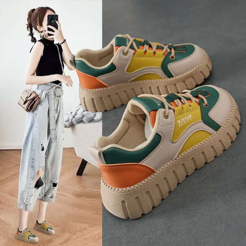 

Women's Fashion Versatile Board Shoe Sport Running Tennis Woman Footwear Casual Platform Student Ins Tide Shoes Zapatillas Mujer