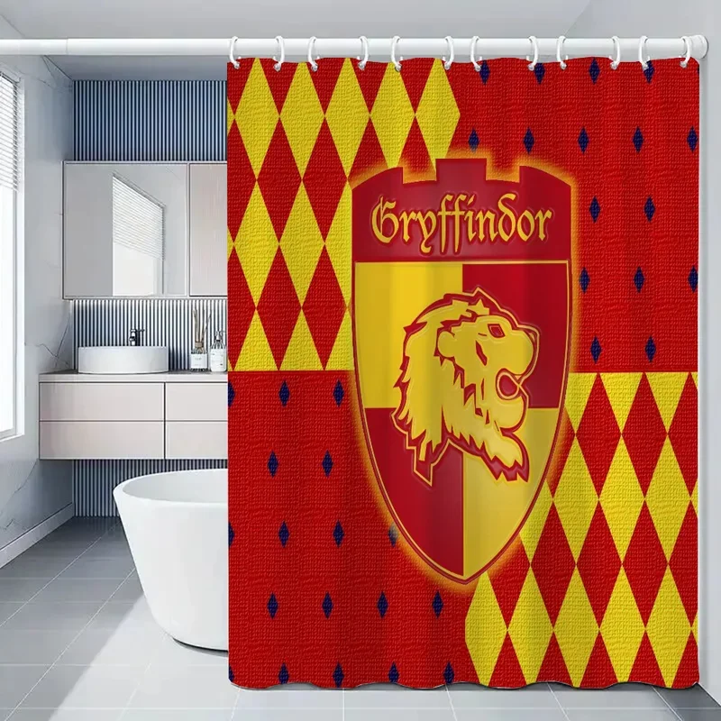 Hogwartes Shower Bathroom Curtain Curtains for Bedrooms Folding Partition Accessories Bath Things the Sets Full Set Luxury Home