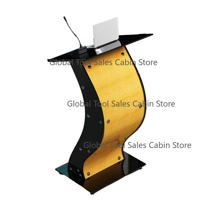 Customized High Quality Furniture Hotel Conference Lectern Stand Glass Pulpit School Church Podiums for Speech Platform