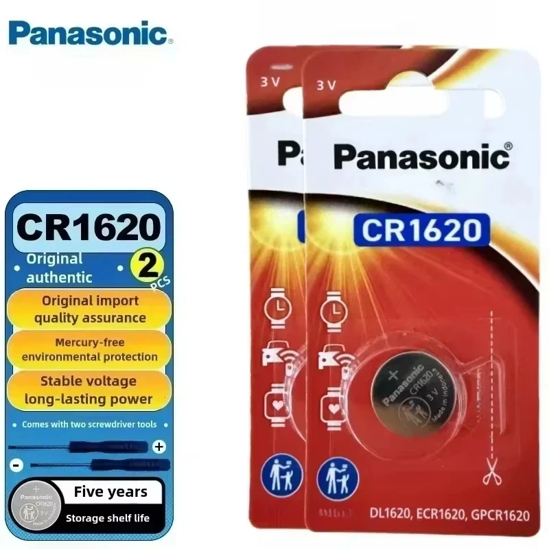 1-50PCS Panasonic CR1620 3V Lithium Button Coin Battery ECR1620 for Electronic Toys Watches Secure Packaged